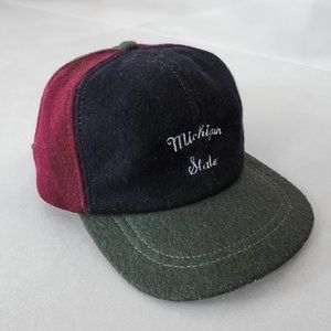 Vintage Michigan University Wolverines Strapback Hat Broner USA